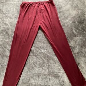 Leggings Depot Size 3X-5X Maroon Leggings (879)